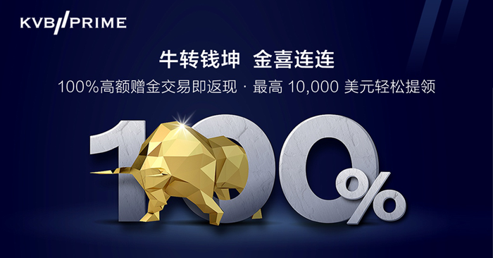 牛转钱坤・金喜连连！100%高额赠金交易即返现，最高10,000美元轻松提领