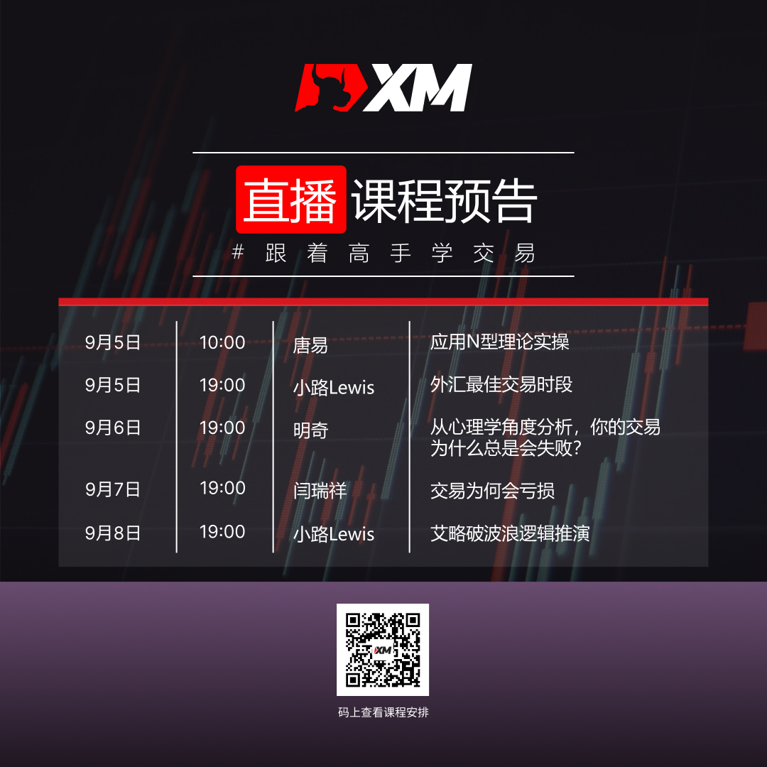 XM中文在线直播课程，本周预告（9/5-9/9）