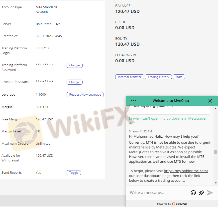 昨天我的 MT4 账户运行顺利，但今天我无法交易，我尝试了很多可能的技术方法，例如重新安装应用程序，重启我的路由器，但这些都不起作用。当我进入实时聊天并要求提款时，它说由于服务器故障你无法提款，他们要求我将平台更改为 MT5。我在 MT4 中的所有余额都不允许我提取资金，我到底想怎么交易？