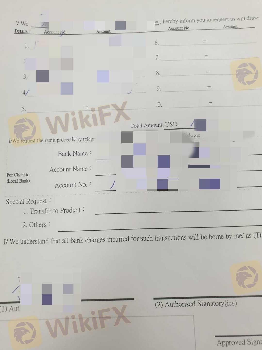 透过台湾致富GFS投资公司投资pt. united,从去年12月开始至今仍无法出金，附件是我们的出金单及部分投资清单