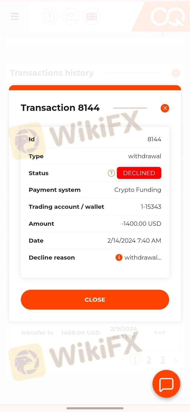 过了两周了，出金请求一直被拒绝，他们只是说“我们会处理你的出金请求的”。因为不想让我出金，他们现在把我账号停用了。远离他们，我就不该相信他们！！！！