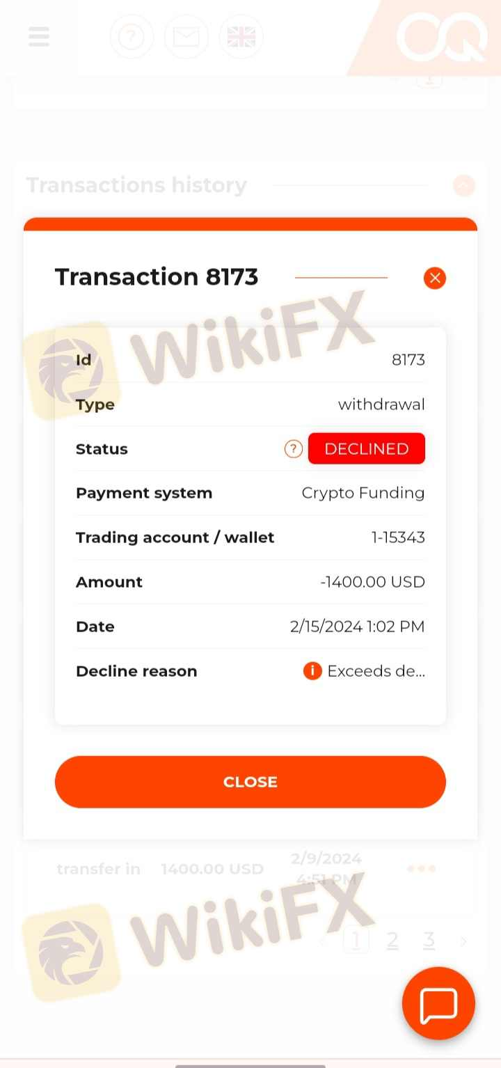 过了两周了，出金请求一直被拒绝，他们只是说“我们会处理你的出金请求的”。因为不想让我出金，他们现在把我账号停用了。远离他们，我就不该相信他们！！！！