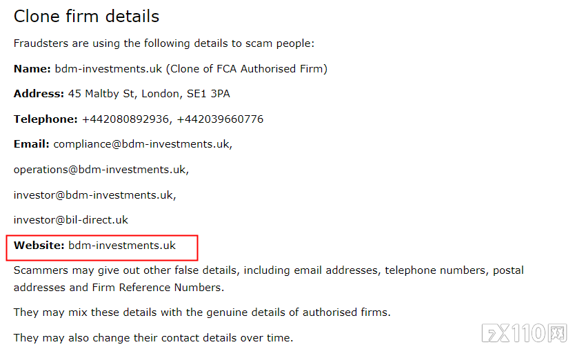 英国FCA警告:远离这家克隆平台bdm-investments.uk 英国FCA警告:远离这家克隆平台bdm-investments.uk