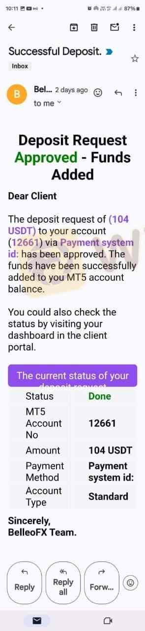 敬的先生/女士, 我写信是为了评价 Belleofx 诈骗交易商提供的服务。 我的名字是法鲁克·阿里·阿巴西,在 Belleofx 开设了一个账户,MT5账号为12661。我的账户发生了一件事,让我意识到Belleofx 是一个欺诈交易商,希望这能引起您的注意。4月22日,我在账户入金504美元,并卖出了31股美股META Facebook。我盈利了 2251 .96美元,当我要求提取利润时,Belleofx 诈骗公司取消了我的所有利润,并通过电子邮件告诉我,我的交易是欺诈交易。 我不明白基于投机或新闻的交易如何被视为欺诈。我盈利了,但想出金的时候他们不肯给我。如果我赚钱,他们拒绝出金,但如果我在交易中赔钱,他们就不在意。他们还说只退还我的本金。我想提醒所有散户,在Belleofx 诈骗公司交易时要小心谨慎。他们的独立服务器似乎是不连着交易所的。提醒所有读者提防这个诈骗交易商。Belleofx的首席执行官,你们交易商在欺骗我,请退还我的利润,我没有做错任何事,只是在你们提供的美股上进行正常的交易。如果我用同样的策略亏损了,公司会赔偿我的损失吗?所有散户交易者尽快从 Belleofx 诈骗公司撤资,因为即使您盈利,您最终也会损失血汗钱。非常感谢您帮助传播有关此事件的消息,防止更多受害者在该诈骗交易商处亏钱。我已在这封电子邮件中附上了屏幕截图、相关证据、视频。本周我将与我的律师见面,采取行动。 敬的先生/女士, 我写信是为了评价 Belleofx 诈骗交易商提供的服务。 我的名字是法鲁克·阿里·阿巴西,在 Belleofx 开设了一个账户,MT5账号为12661。我的账户发生了一件事,让我意识到Belleofx 是一个欺诈交易商,希望这能引起您的注意。4月22日,我在账户入金504美元,并卖出了31股美股META Facebook。我盈利了 2251 .96美元,当我要求提取利润时,Belleofx 诈骗公司取消了我的所有利润,并通过电子邮件告诉我,我的交易是欺诈交易。 我不明白基于投机或新闻的交易如何被视为欺诈。我盈利了,但想出金的时候他们不肯给我。如果我赚钱,他们拒绝出金,但如果我在交易中赔钱,他们就不在意。他们还说只退还我的本金。我想提醒所有散户,在Belleofx 诈骗公司交易时要小心谨慎。他们的独立服务器似乎是不连着交易所的。提醒所有读者提防这个诈骗交易商。Belleofx的首席执行官,你们交易商在欺骗我,请退还我的利润,我没有做错任何事,只是在你们提供的美股上进行正常的交易。如果我用同样的策略亏损了,公司会赔偿我的损失吗?所有散户交易者尽快从 Belleofx 诈骗公司撤资,因为即使您盈利,您最终也会损失血汗钱。非常感谢您帮助传播有关此事件的消息,防止更多受害者在该诈骗交易商处亏钱。我已在这封电子邮件中附上了屏幕截图、相关证据、视频。本周我将与我的律师见面,采取行动。