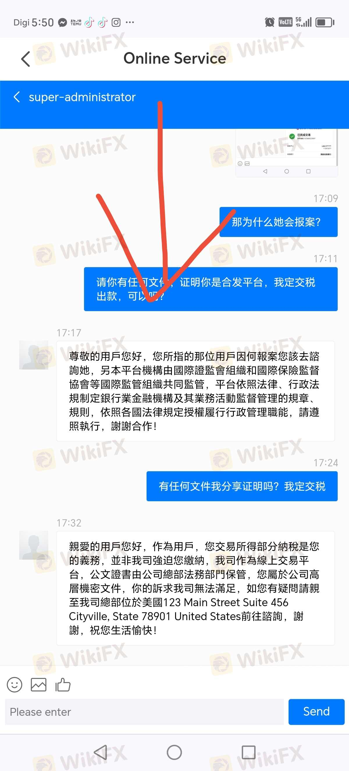 我相信了网上认识的一男生邀我同入金他操作带我赚孩子要读书的急钱。我几次入金后他操住后有赚。但现我要求客服出金时，才告诉我得交usd4190税给马来西亚政府？那男生也不愿意帮我一起交税，现在追我还他本金。拜托，我投的usd比他少多 现在我也没钱交税。